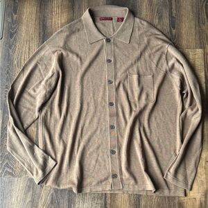 Classic Brown Button-Down Shirt for Men